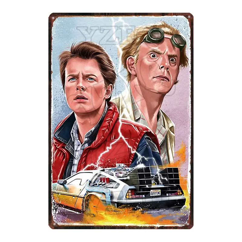 【YZFQ 】Future Classic Movie металлическая Оловянная табличка, металлическая винтажная настенная панель, кафе, магазин, домашнее искусство, ремесло, кино, Декор, 30X20 см, DU-6372A - Цвет: DU-6387
