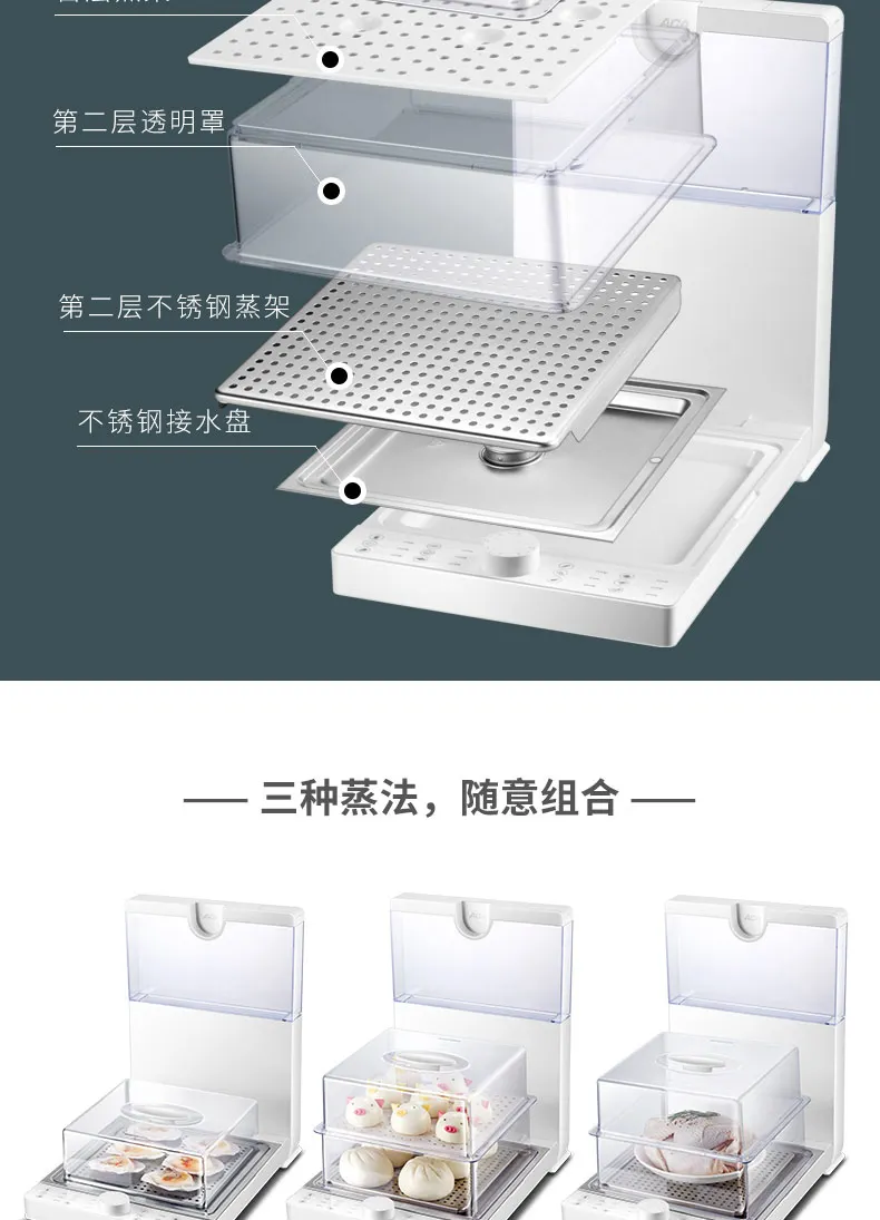 Складной электрический Пароварка рисовая Пароварка кухонная машина многофункциональная настольная Бытовая многослойная Паровая коробка для морепродуктов