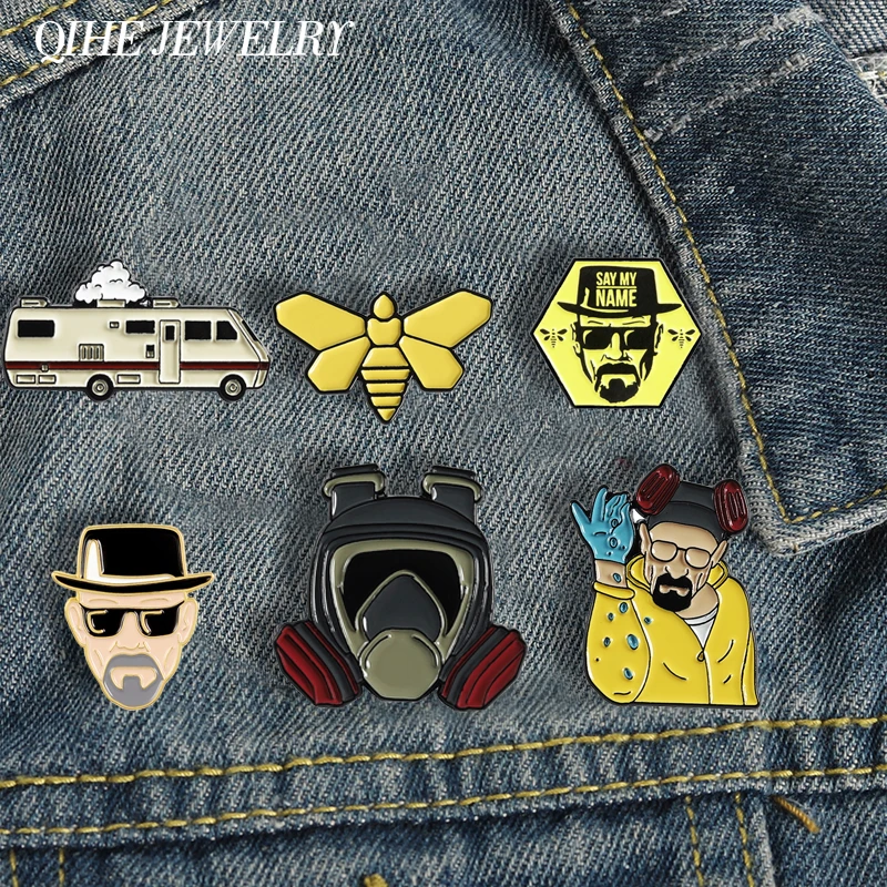 QIHE JEWELRY Emaille Pins Filmfans Metall Broschen Abzeichen Denim Kleidung Frauen Pins Geschenke