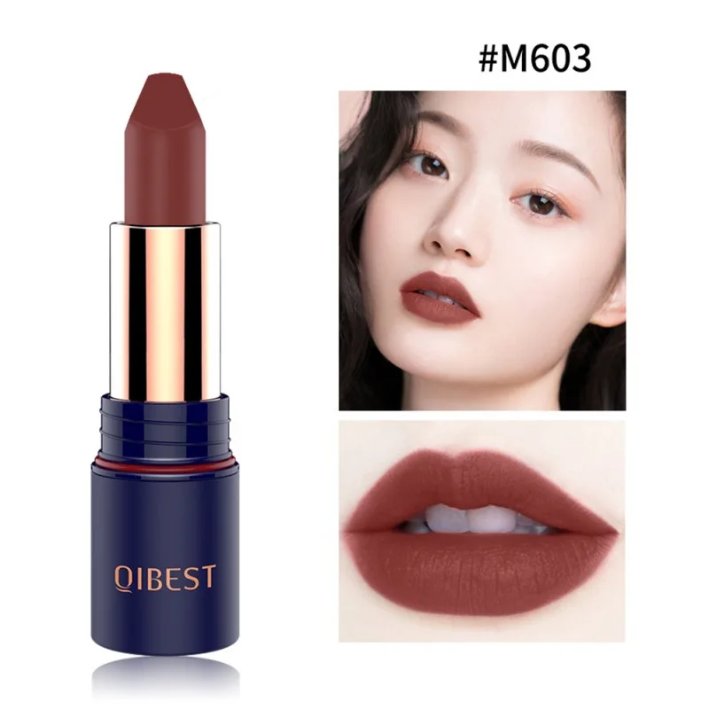 Natural Matte Lipstick Long-lasting Non-stick Cup Waterproof Easy To Color Velvet Lipstick Hot