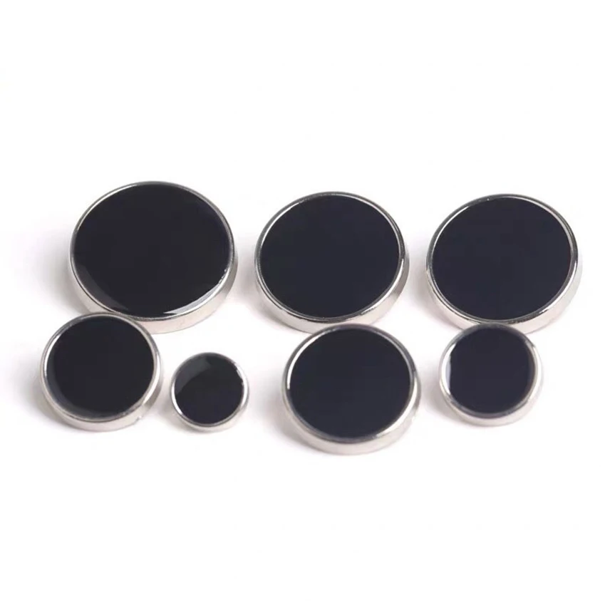 10pcs Golden Silver Metal Black White Sewing Buttons For Women Men Clothing Decor Shirt Sweater Overcoat Suit Accessory DIY