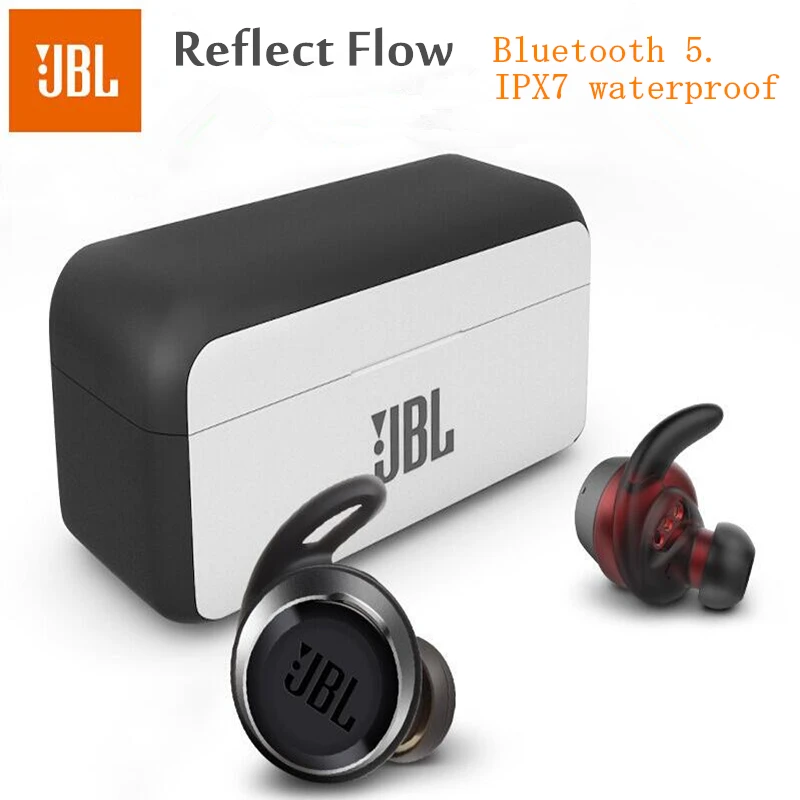 JBL Reflect Flow True Wireless Sport Headphones TWS Bluetooth IPX7 waterproof Sweat proof Earbuds Bass Sound Headset with Mic