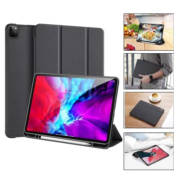 

Smart Case For for Apple iPad Pro 12.9 Inch 2020 Release with Pencil Holder Stand Cover PU Leather Case Cover Auto Sleep/Wake