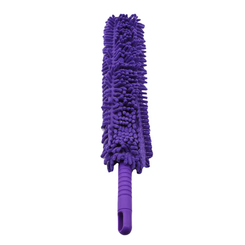 Purple Сгибаемая тряпка из микрофибры для уборки дома Автомобильный Очиститель пыли ручка пылевых клещей портативная щетка для пыли - Цвет: Purple