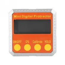 Горячая Высокая точность 360 градусов Цифровой Инклинометр Мини цифровой транспортир коробка угловой измеритель угломер уровень магнитный инструмент