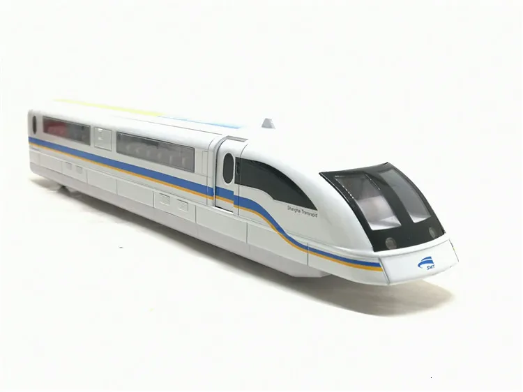Высокая имитация 1: 87 Maglev поезд сплав модель звуковой светильник Вытяните назад игрушка детская Высокоскоростная Модель рельса
