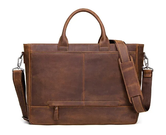 Crazy Horse Koe Lederen Grote Capaciteit Mannen Laptoptas Office Business Aktetas Tassen Crazy Horse Koe Lederen Grote Capaciteit Mannen Laptoptas Office Business Aktetas Tassen