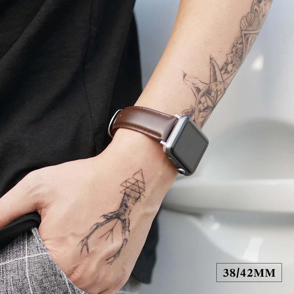 Leather Loop For Apple watch band 5 44mm 40mm iWatch strap series 4 3 2 1 5