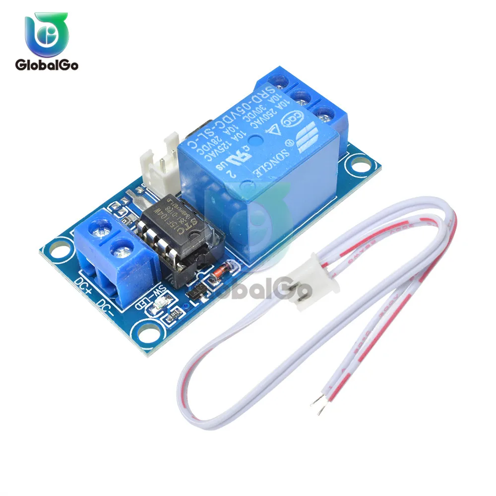 

5V 1 way Relay Module with Switch 1 Channel DC 5V 12V Latching Relay Module with Touch Bistable Switch Control