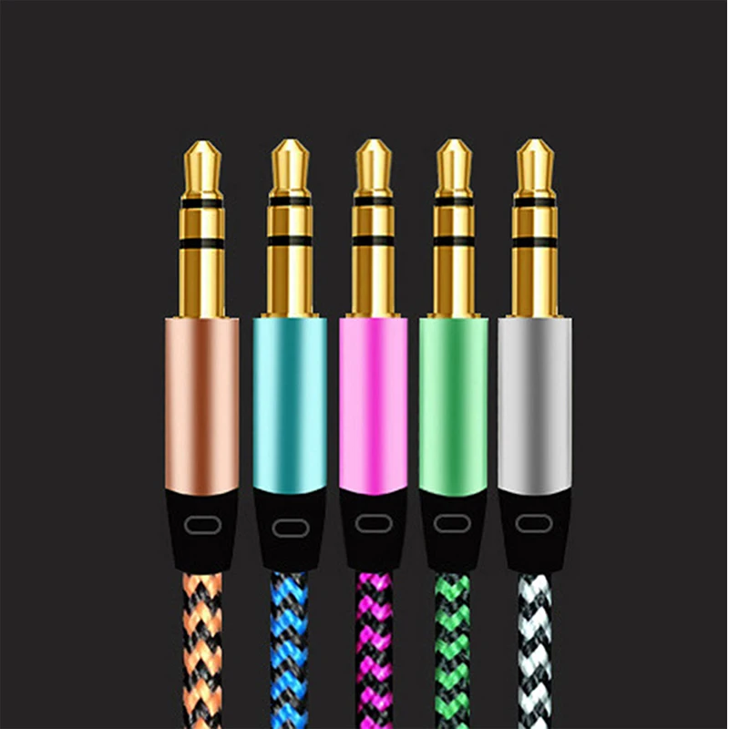 3 5 mm Jack Audio Cable 3 5mm Male to Male Stereo Auxiliary Cord for iPhone Car MP3 MP4 Headphone Speaker AUX Cable