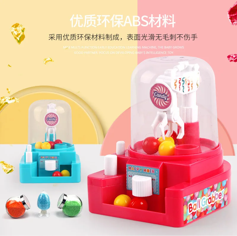 Creative Children Manual Small Mini Catch Candy Machine Catch Ball Machine Educational Interactive Clip Ball Machine Toy Wholesa