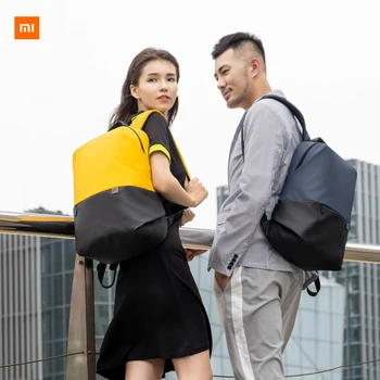 

4colors Origianl Xiaomi Mijia Xiaomi simple casual backpack innovative waterproof side pockets 20L large capacity ice fabric