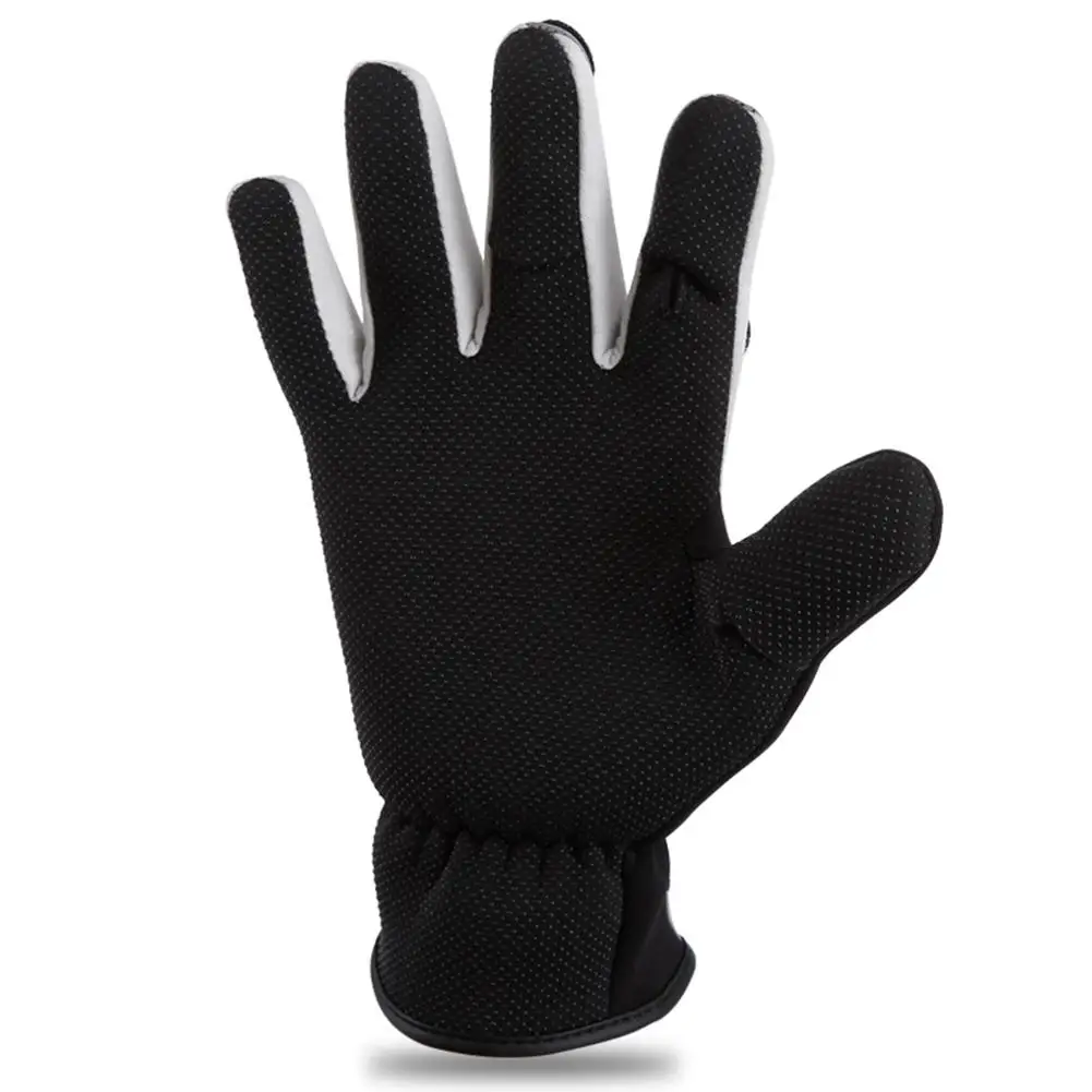 Хлопковые бархатные перчатки для подледной рыбалки, зимние ветрозащитные перчатки для рыбалки, перчатки с сенсорным экраном с 3 вырезами пальцев для фотосъемки и бега