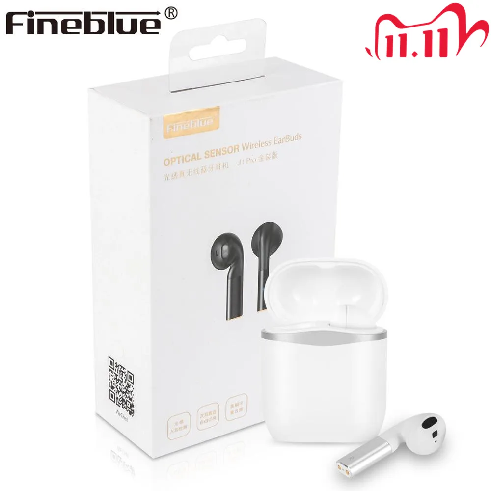 TWS стереонаушники Fineblue J1 PRO с поддержкой Bluetooth и двойным микрофоном|Наушники
