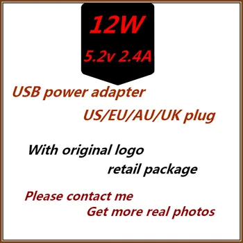 

50pcs/lot* original oem 12W US AU UK EU plug AC fast charging Wall Charger usb Power Adapter 5.2v 2.4A Retail box with logo