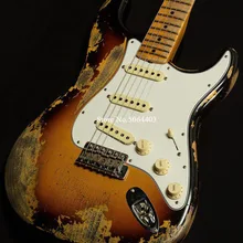 Высокое качество, Прямая с фабрики 1964 ultimate Тяжелая Реликвия электрогитары 3 тон в виде подсолнуха с светильник из ольхи