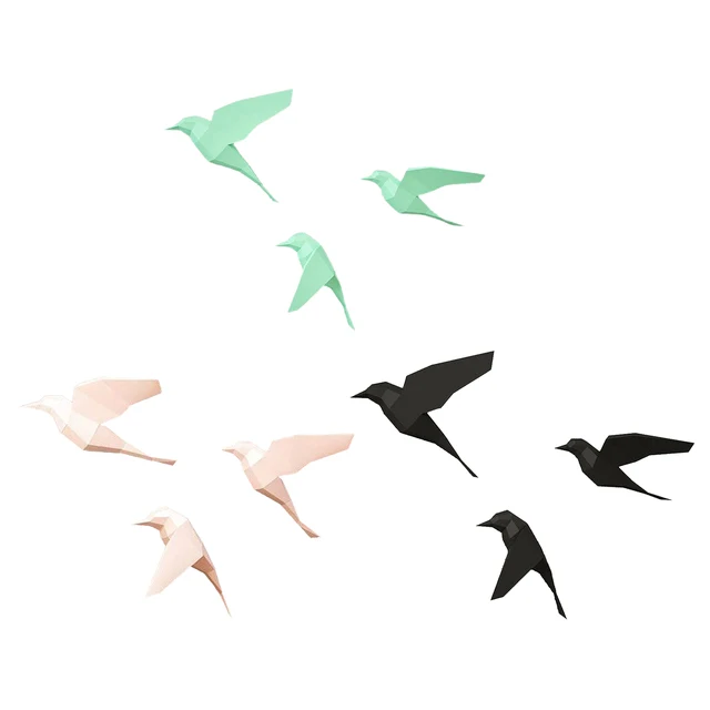 Geometric Bird 3D Paper Model Animal Papercraft Action Figure Puzzles Kids Gift Educational Creative Home Deco Decorations Toy 6