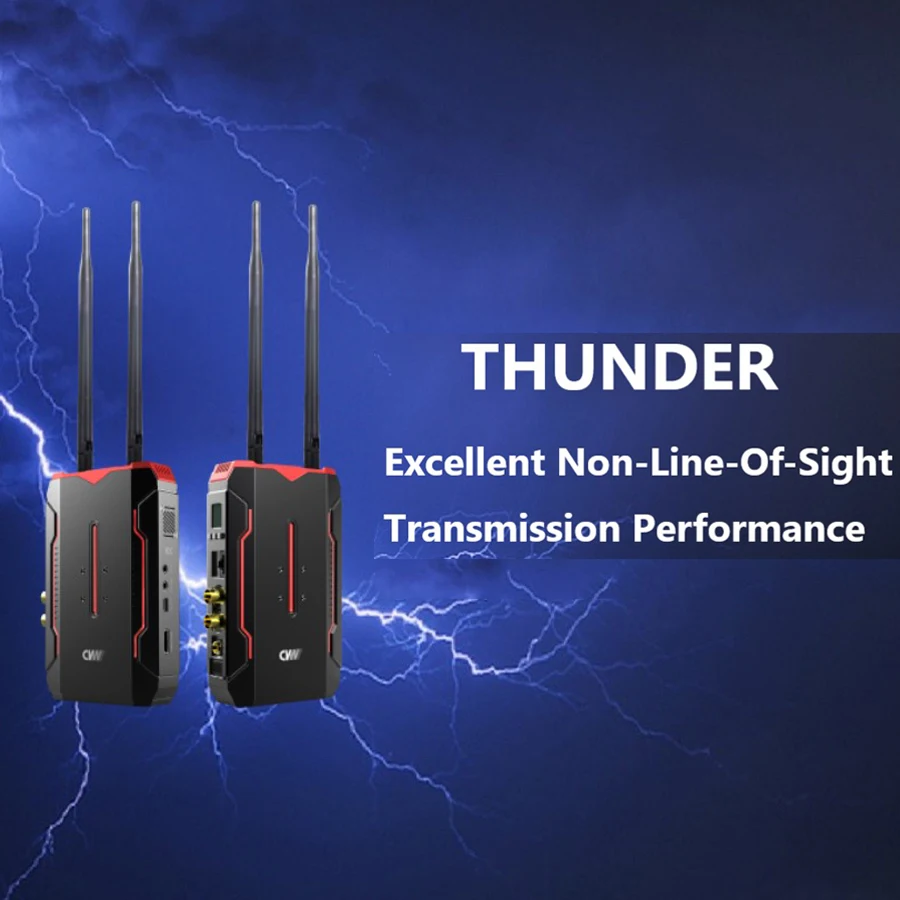 CVW Thunder 1000 м 2-х канальный Беспроводной передачи Системы SDI HDMI 1080P HD видео передатчик и приемник для живая свадьба