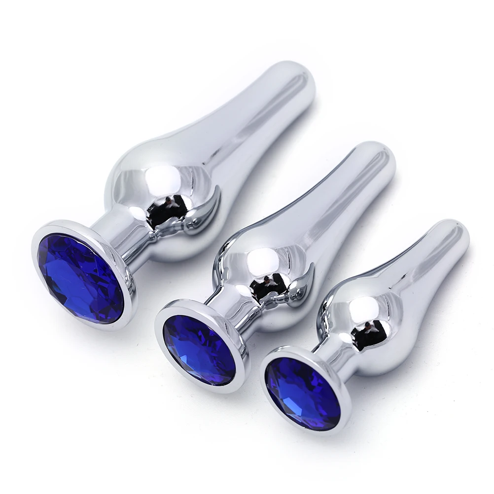 S/M/L Stainless Steel Booty Beads Jewelled Anal Butt Plug Sex Toys Products for Men Couples Metal Crystal |