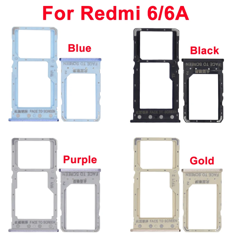 1 компл. Новый лоток для SIM карты слот держателя слота Xiaomi Redmi 6 6A контейнер адаптер