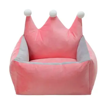 

Pet Cat Dog Bed for Small and Medium Dogs Cute Crown Shape Cat Bed Bite Detachable and Washable Warm Winter Teddy Nest