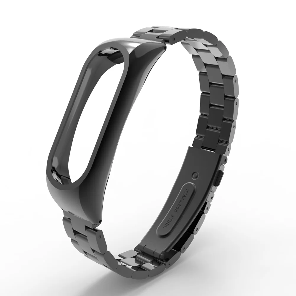 Replacement Stainless Steel Luxury Wristband Ultra-thin Watchband For Xiaomi Mi Band 2 PUO88