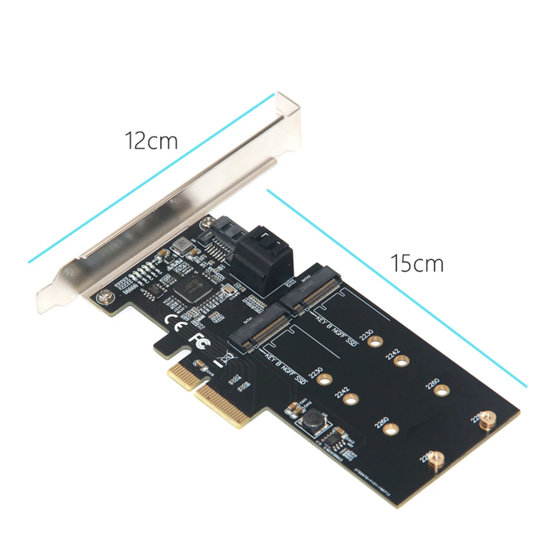 SATA Raid контроллер SATA Raid M.2 PCI Express Raid Card 3 порта SATA3.0 6 Гбит/с+ 2 порта M.2 NGFF SSD B Ключ Поддержка RAID0 RAID1 AHCI