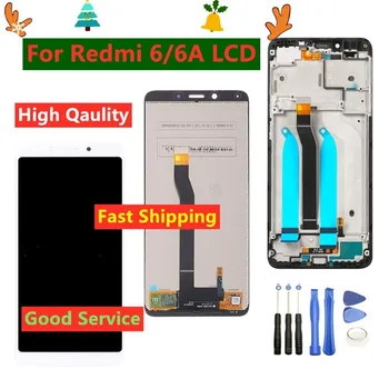 

For Xiaomi Redmi 6A Tested Touch Screen 5.45 inch LCD Display Digitizer Assembly With Frame For xiaomi Redmi 6 LCD Screen