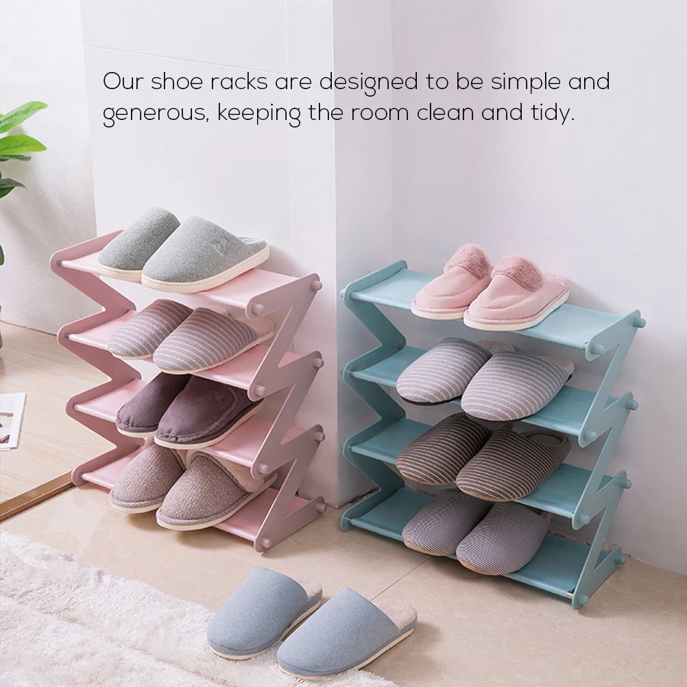 4 дневная простая сборная стойка для обуви из нержавеющей стали экономия места