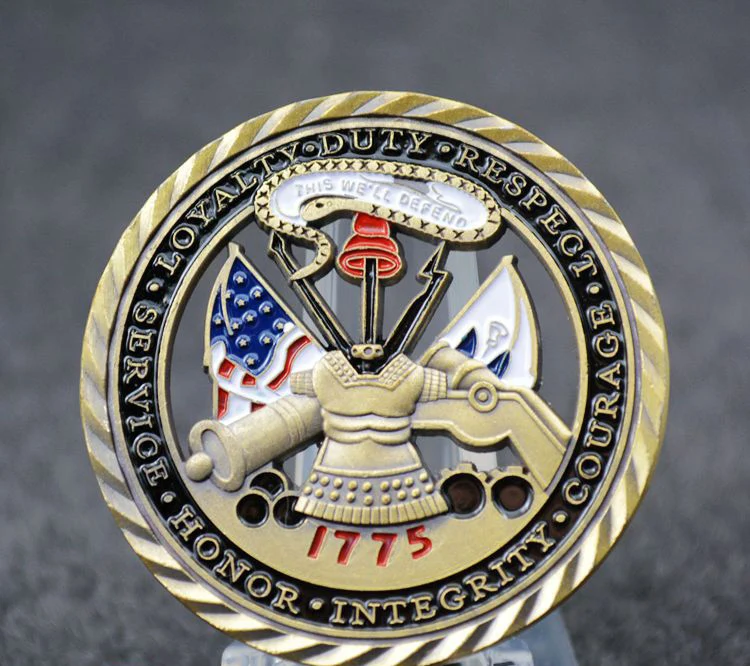 ВМС США эмблема основная ценность Бронзовый Полые на военную тематику медаль обязательство монета