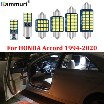 

KAMMURI 100% No Error Premium White LED Car Interior Bulbs Package Kit For 1994-2020 Honda Accord led Interior Light + Tool