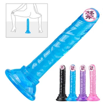 Translucent Soft Jelly Big Dildo Realistic Fake Dick Penis Butt Plug Sex Toys for Woman Men Vagina Anal Massage Dildo Sex Toys 2