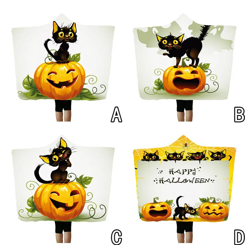 

Halloween Hooded Blanket Cloak Cap Blanket Air Halloween cloak magic hat blanket air conditioning blanket A1