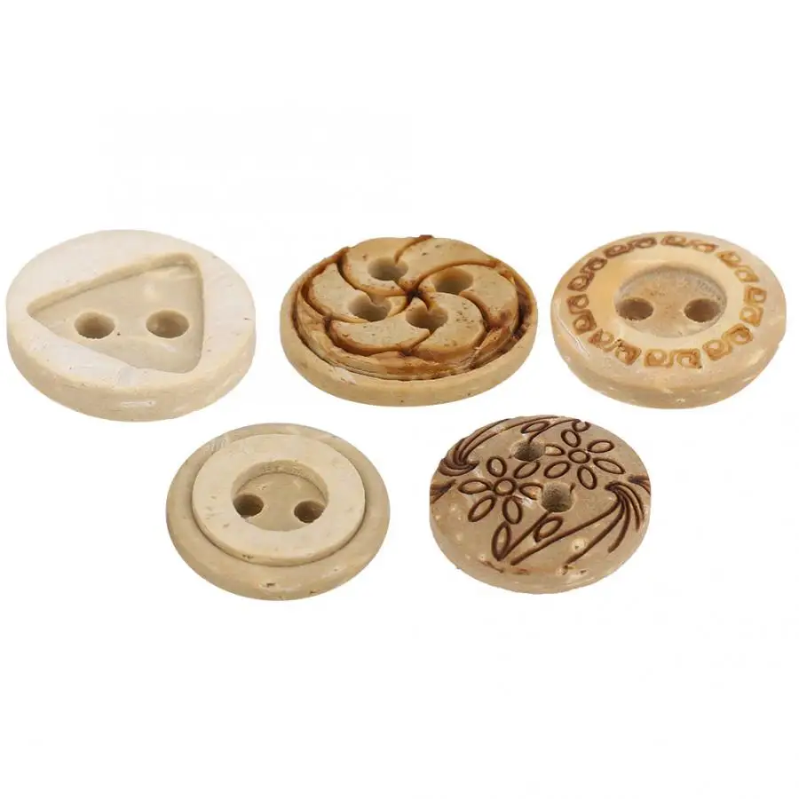 button 100PCS Round Coconut Buttons Cartoon DIY Sewing Crafts Buttons Clothing Accessories buttons for clothes