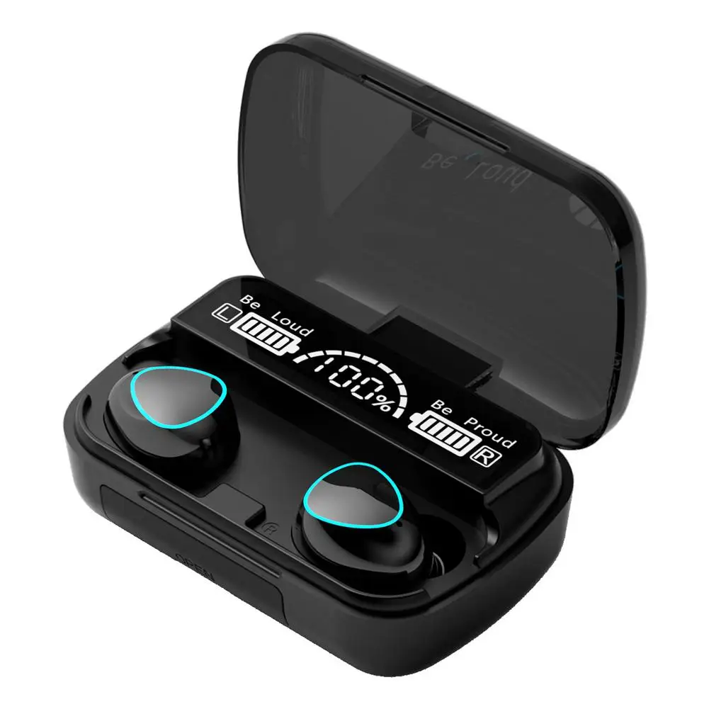 TWS Bluetooth 5 0 Earphones TWS Fingerprint Touch Headset HiFI 9D Stereo In ear Earbuds Wireless Headphones For Sport