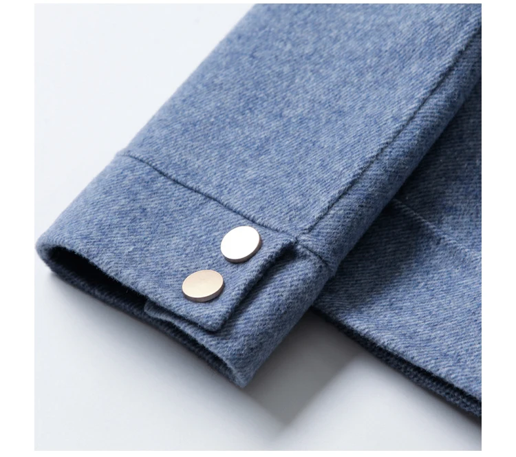 Wool Coat Blue 100% Spring Autumn Coats and Jackets Women Korean Elegant Manteau Femme 2020 LSFE-1104 KJ5171 womens long black puffer coat