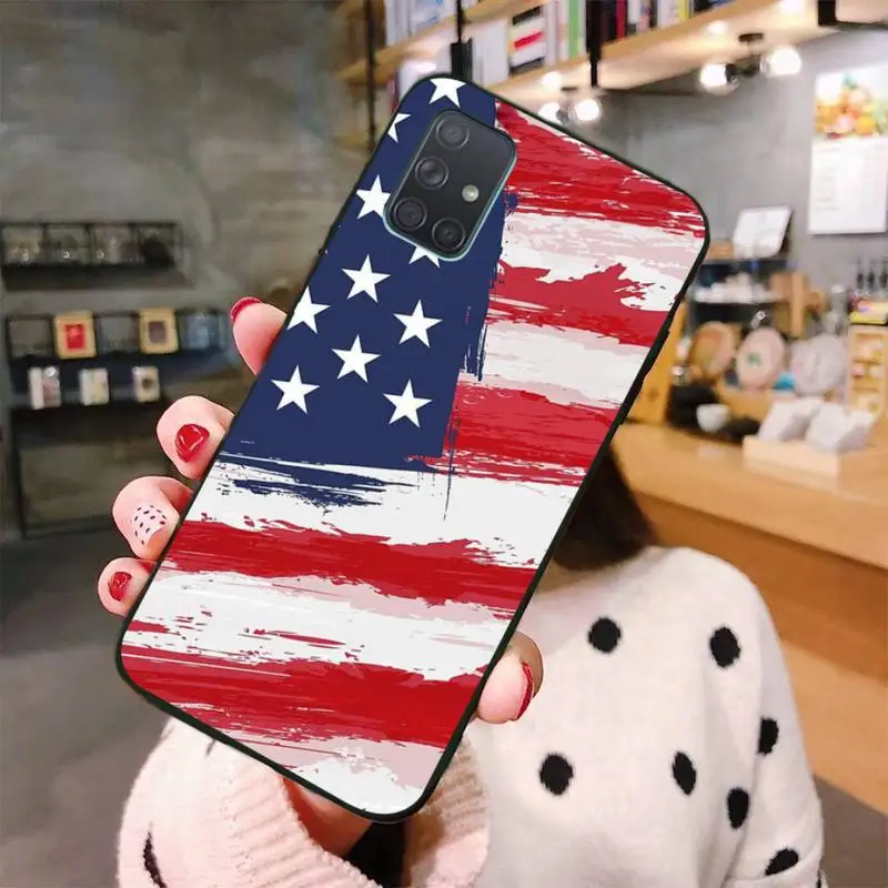HPCHCJHM Флаг США самодельный раскрашенный блестящий чехол для телефона Samsung A10 A20 A30