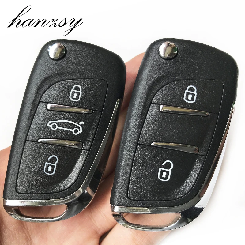 

2/3 Button Remote key shell For PEUGEOT 407 406 107 307 306 For CITROEN C4 C5 C8 Flip Folding key Case CE0536 HU83/VA2 blade
