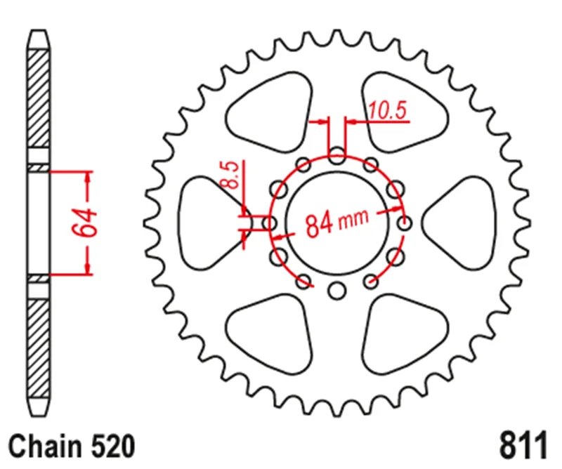520 45 Teeth Rear Sprocket Suzuki DR200S 86-91 15-20 DR200SE 96-15