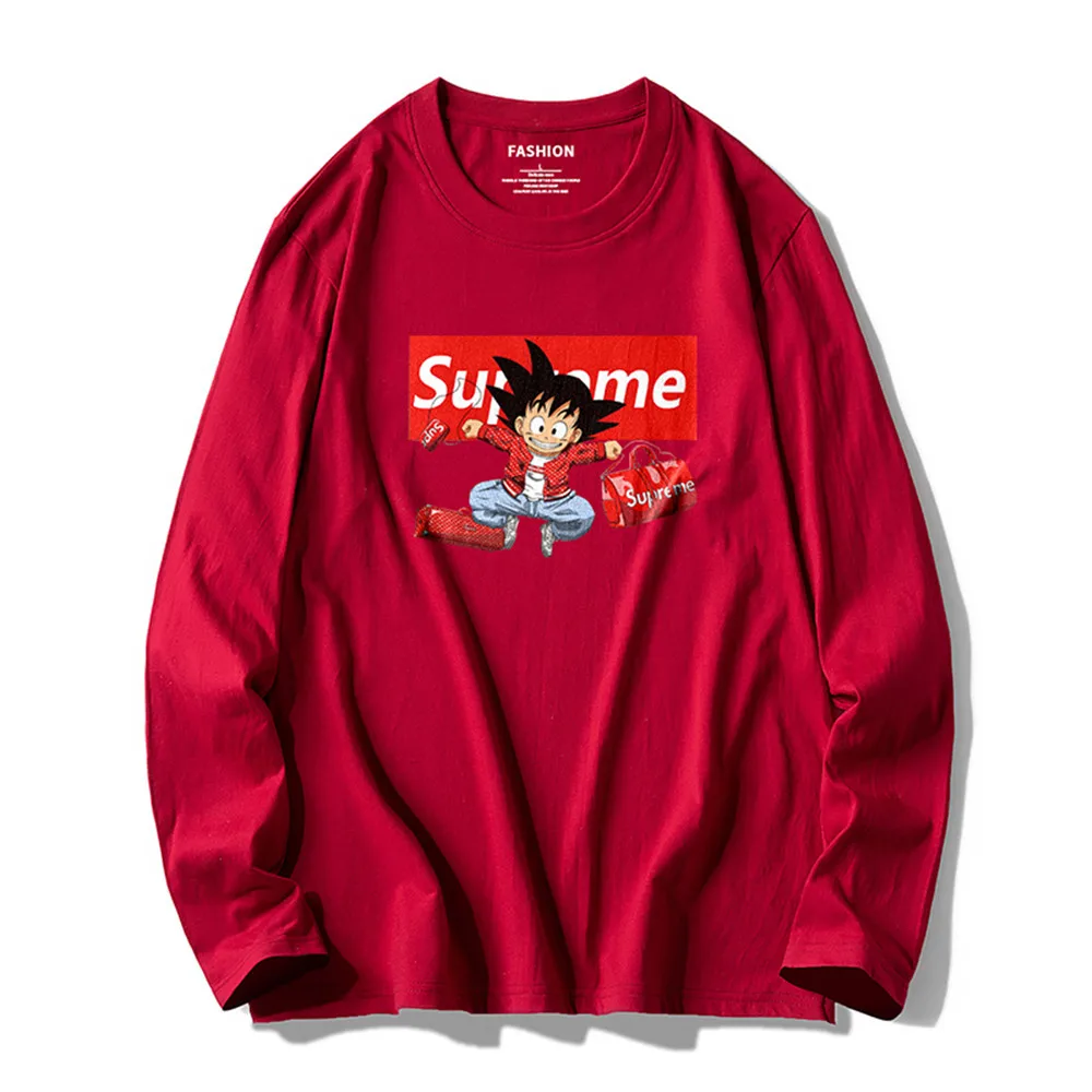 WWKK Мужская Повседневная Горячая терморубашка Мужская футболка в стиле хип-хоп футболки уличная футболка Топы Модные аниме забавные новые с длинными рукавами Новинка Harajuku
