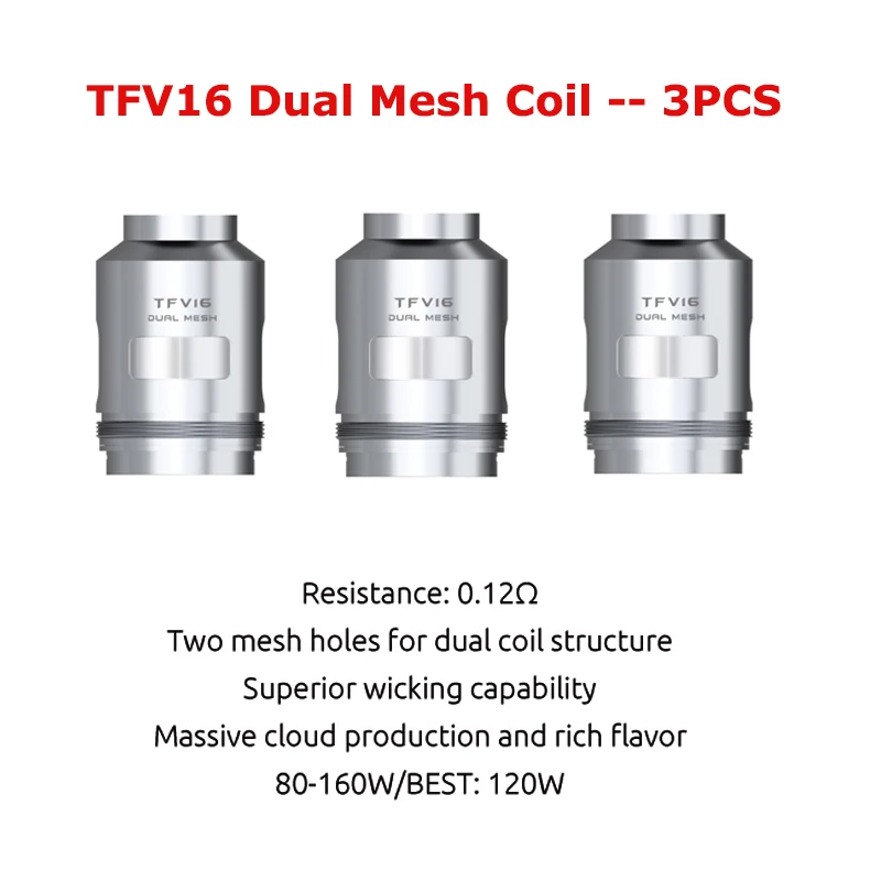 Оригинальный TFV16 Mesh двойная Тройная коническая сетчатая катушка подходит для SMOK 9