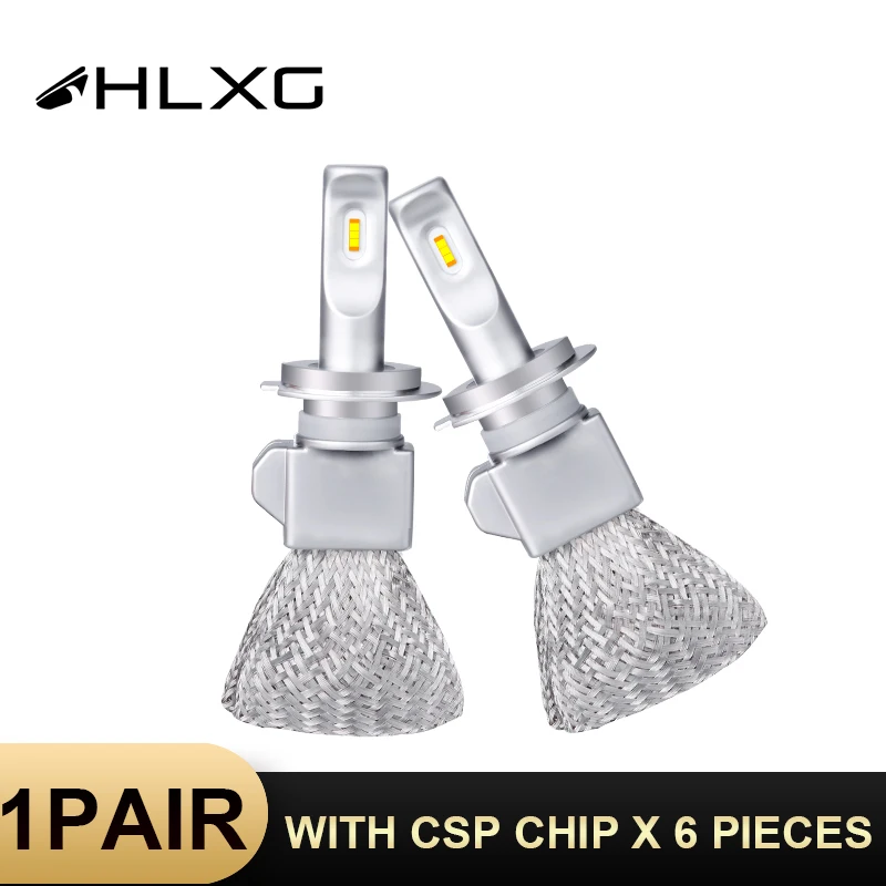 Светодиодные лампы HLXG для автомобильных фар H7 12 В 9005 HB4 H11 H8 HB3|Передние LED-фары