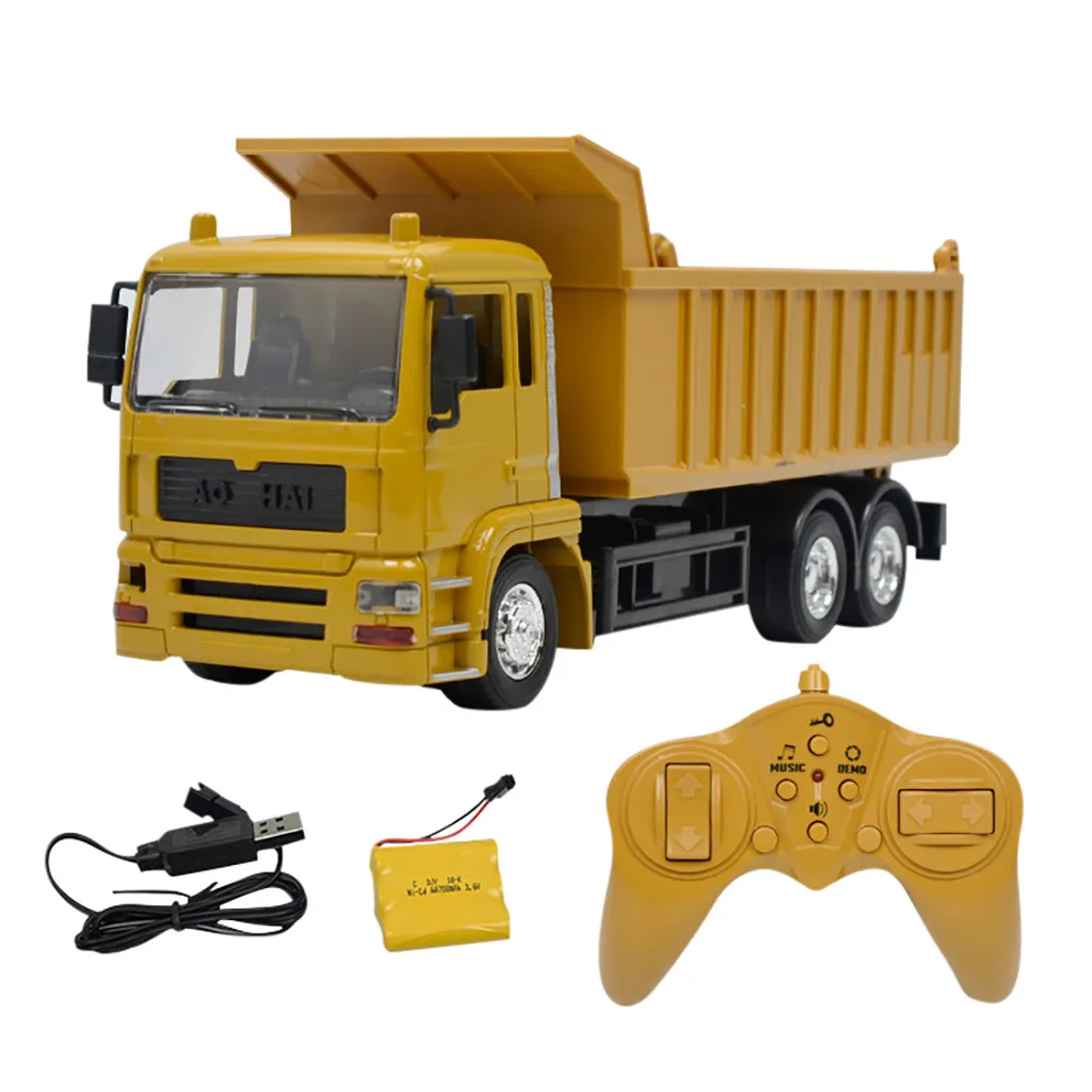 1/24 8CH пульт дистанционного управления самосвал RC строительная техника 2,4G RC грузовики для мальчиков игрушки для детей подарки игрушки для детей# L32