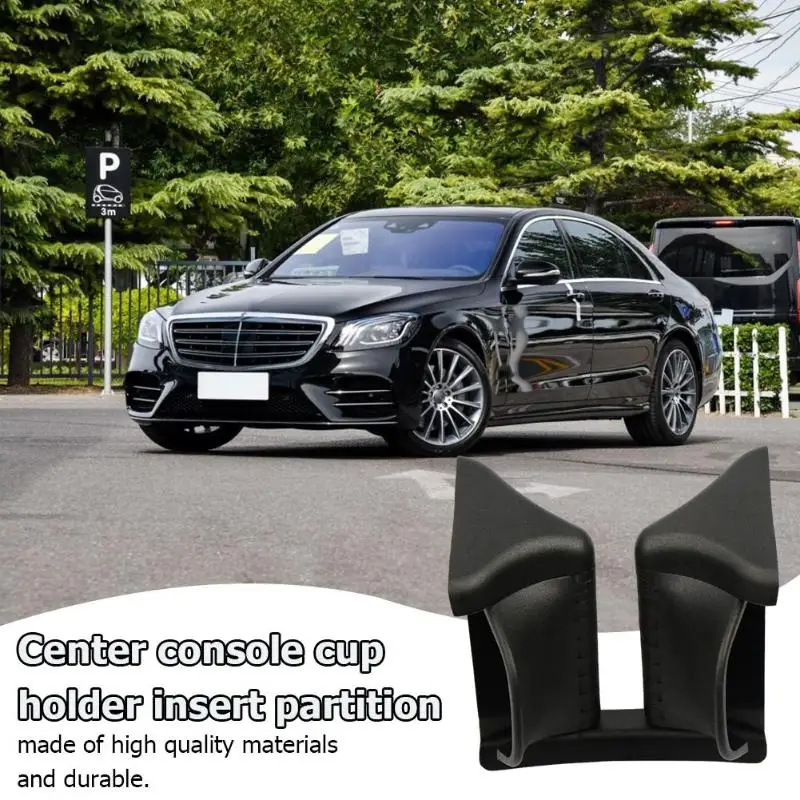 Beautiful Center Console Cup Holder Insert Divider Easy Installation Removable for Mercedes-Benz CLA W117 After 2012 70x65mm
