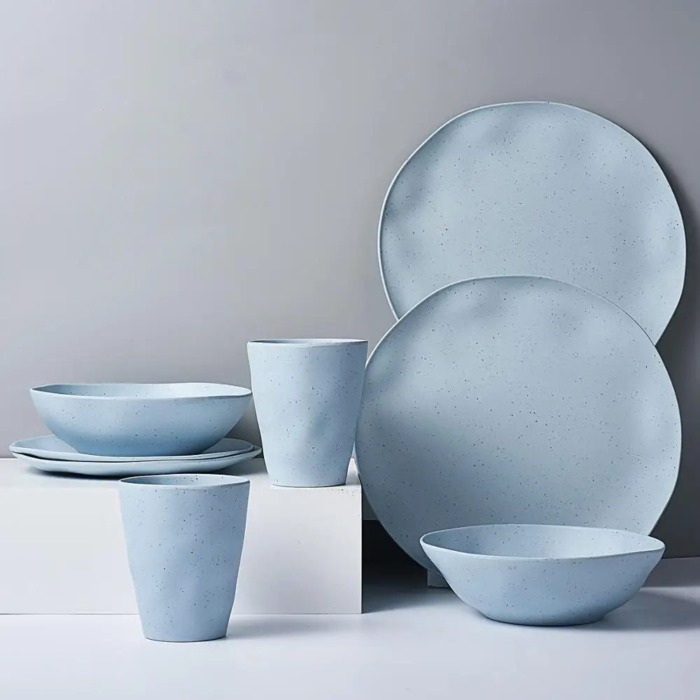 Европейская посуда 8 шт. для 2-х человек бамбуковое волокно бытовая комплект