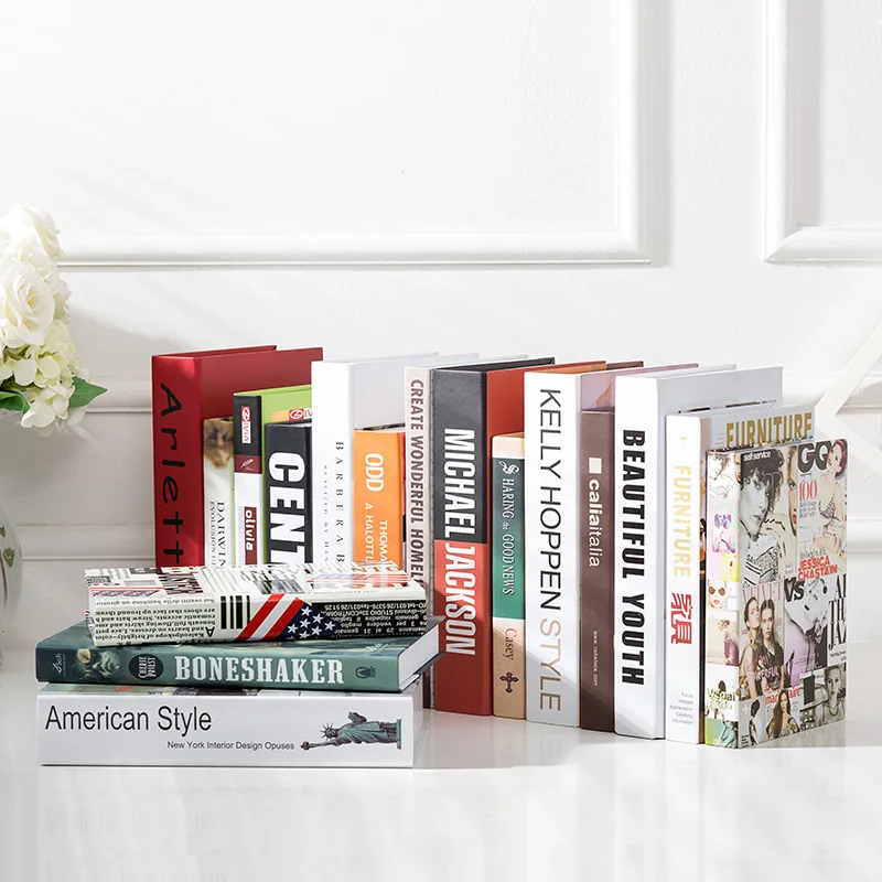 Поддельная книга, имитация книги, украшения, кофейня, кабинет, мягкое украшение, современный простой реквизит книга, Прямая с фабрики дома