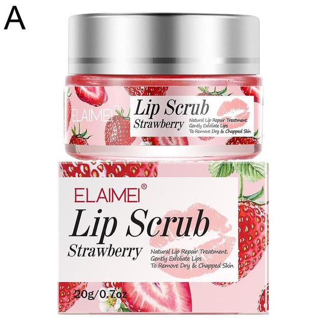 Strawberry Lip Scrub Care Exfoliating Dead Skin Reducing Lip Lines Preventing Dryness Exfoliating and Moisturizing Lipstick