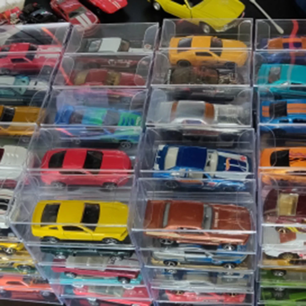 20-50pcs For 1:64 Toy Car PVC Protector Box Case Display Box 41*43*103mm Lot New
