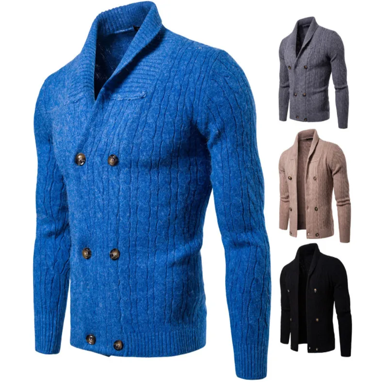 

Men's Stylish V-Neck Button Down Solid Pure Color Cardigan Sweater Ribbed Edge Size:M-XXL