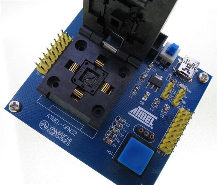 ATMEL QFN32 ATmega8/48 88/168 AVR программирующий блок/испытательный стенд/горелка